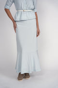 Linda Skirt- Light Blue Pinstripes