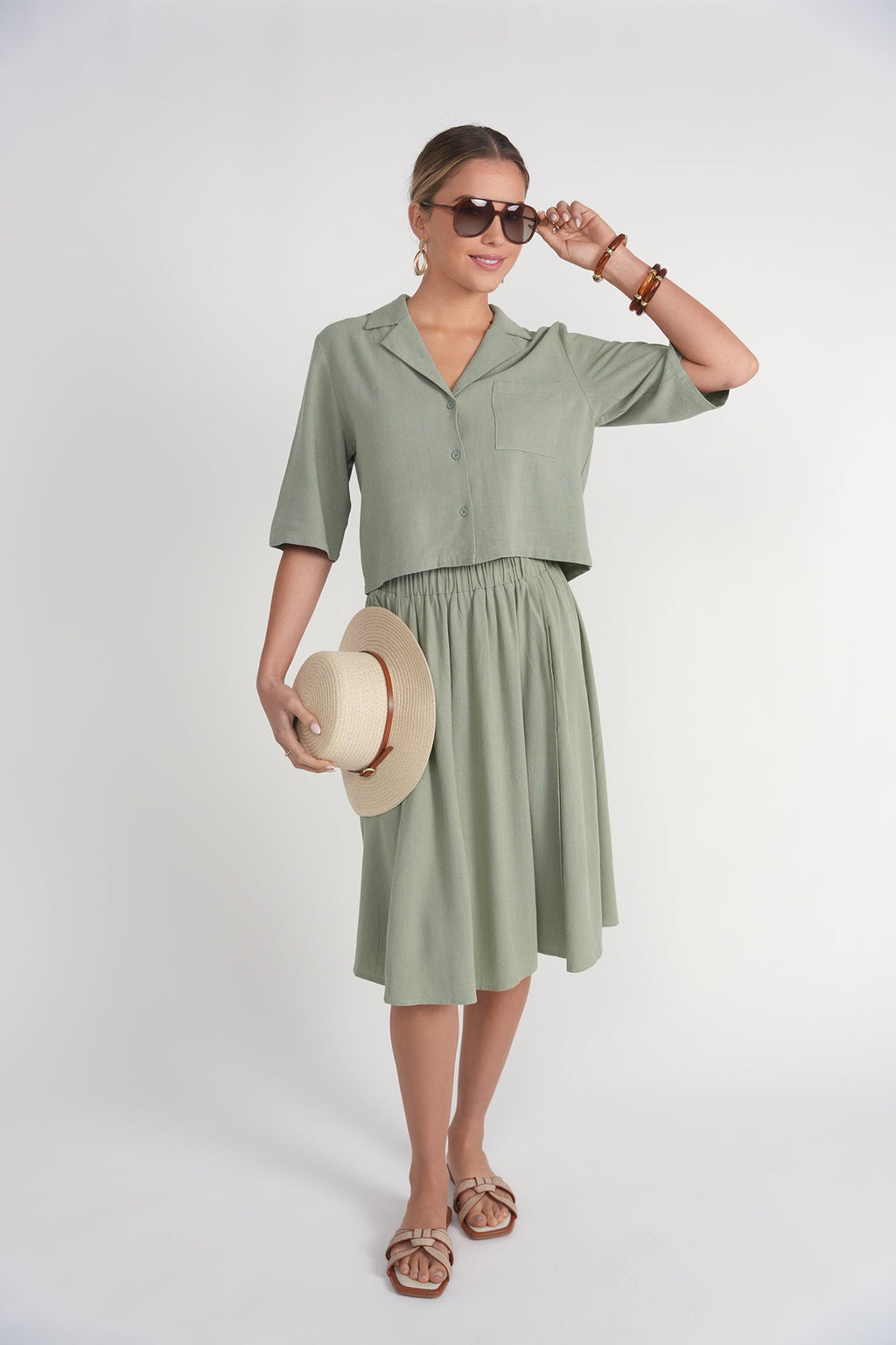 Vacay Skirt 23"- Green