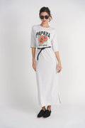 T-shirt Midi Dress- Papaya