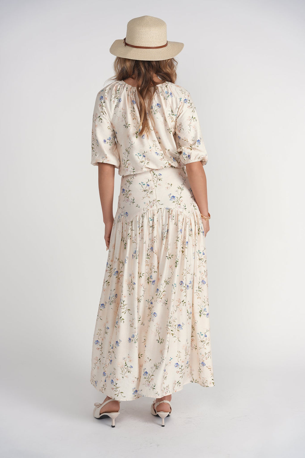 Belle Skirt- Cream Floral