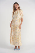 Belle Skirt- Yellow Garden