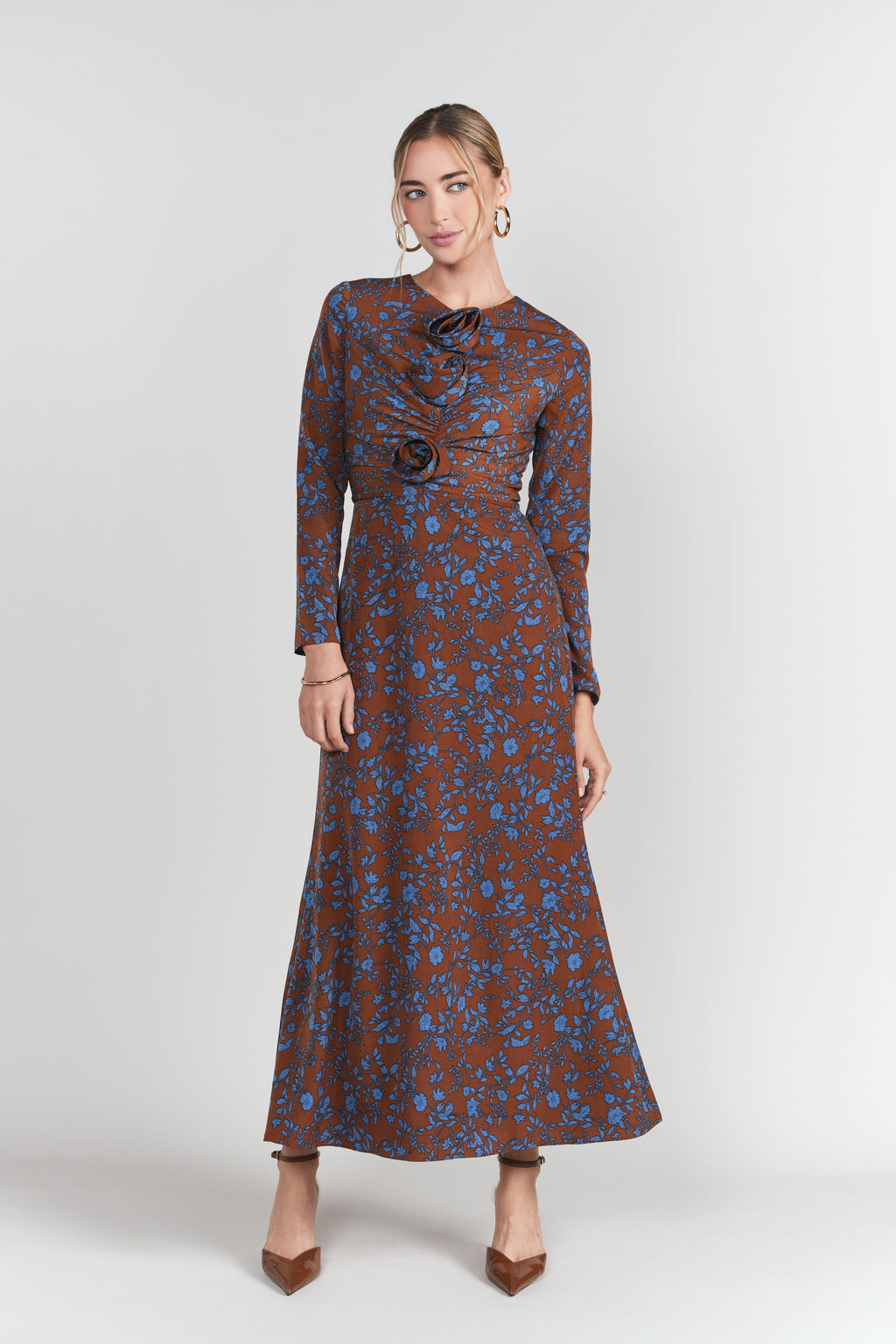 Shanna Dress- Copper Floral