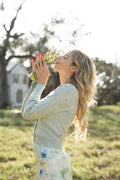 Floral Open Stitch Cardigan- Sage