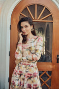 Printed Long Sleeve Tee- Pixel Floral