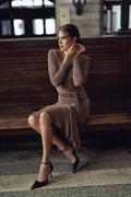 Valerie Midi Dress- Mink