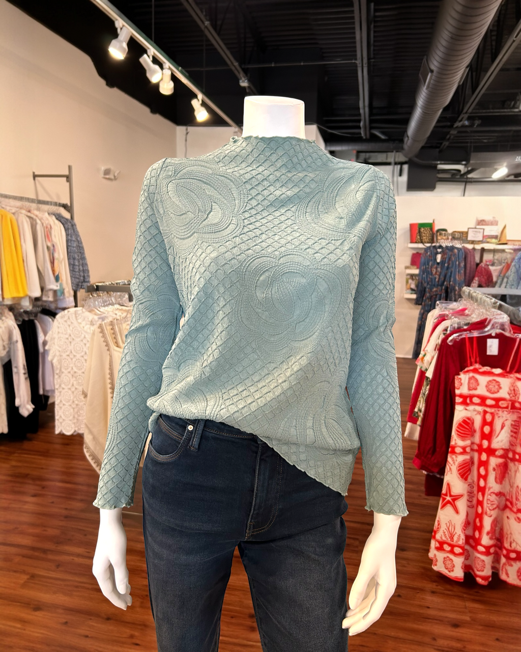 Pleated Rose Top