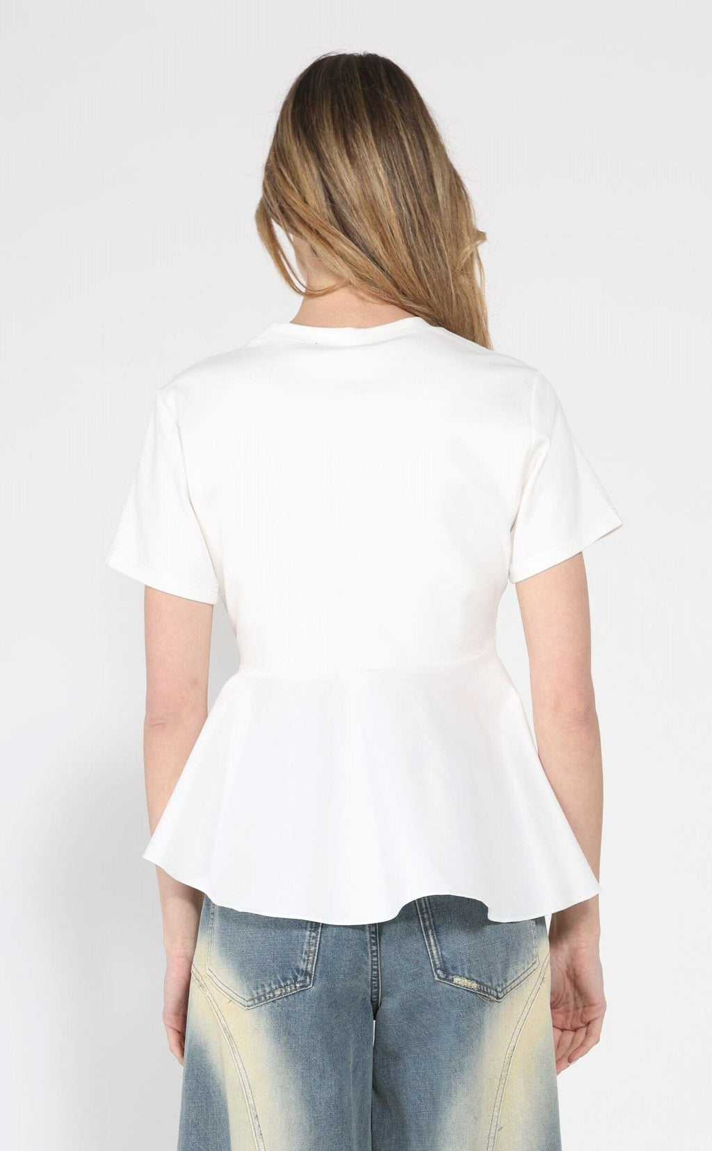 Gracia Fashion Women's Crew Neck Oversized Bow Top