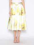 Gracia Fashion Women's Floral Print Satin A-Line Skirt