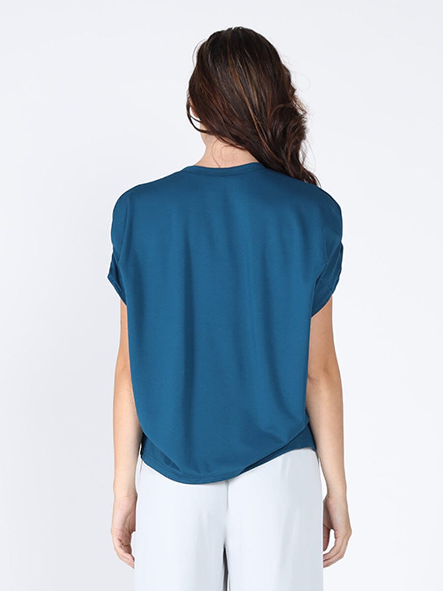 Gracia Fashion Women's Pearl Work Round Neck Top