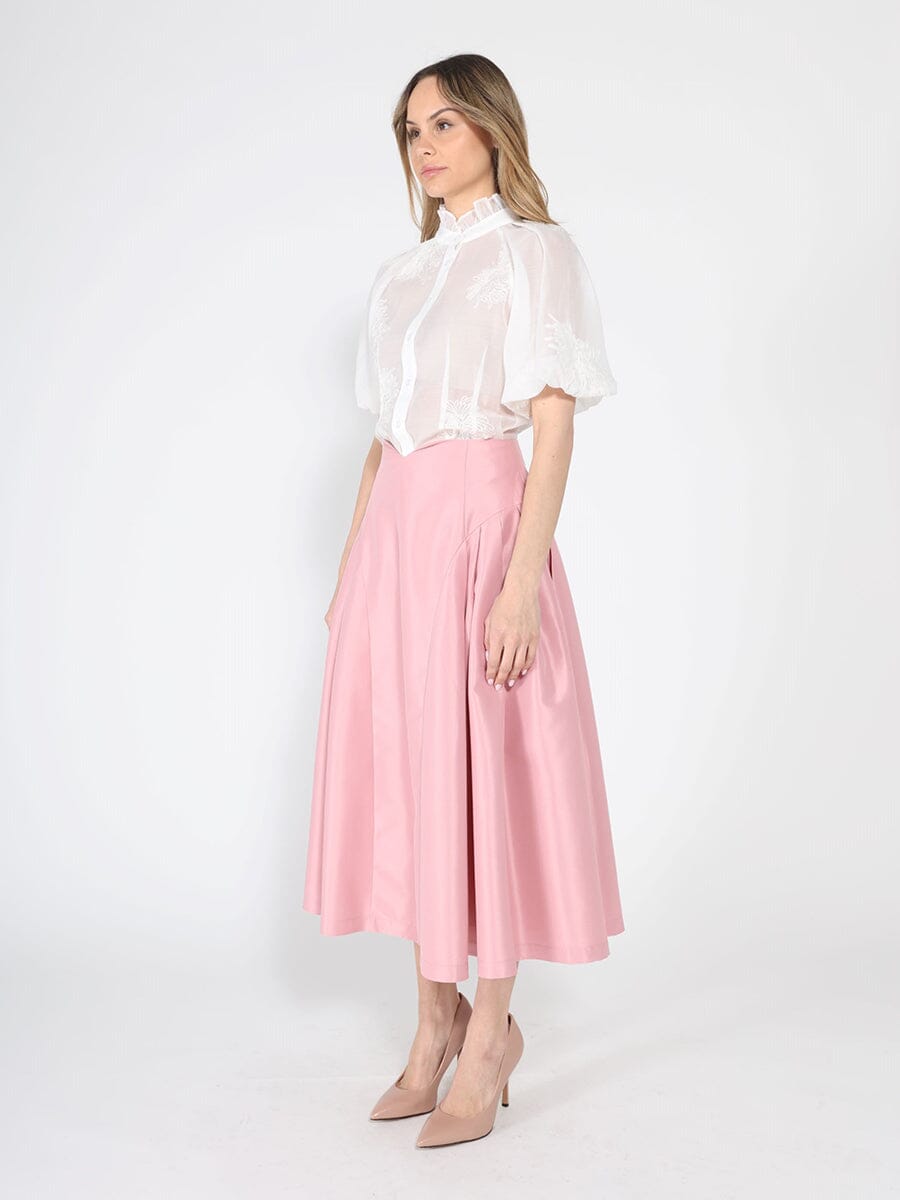 Gracia Fashion Women's Wide Width Skirt with Back Zipper