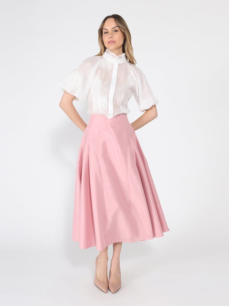 Gracia Fashion Women's Wide Width Skirt with Back Zipper