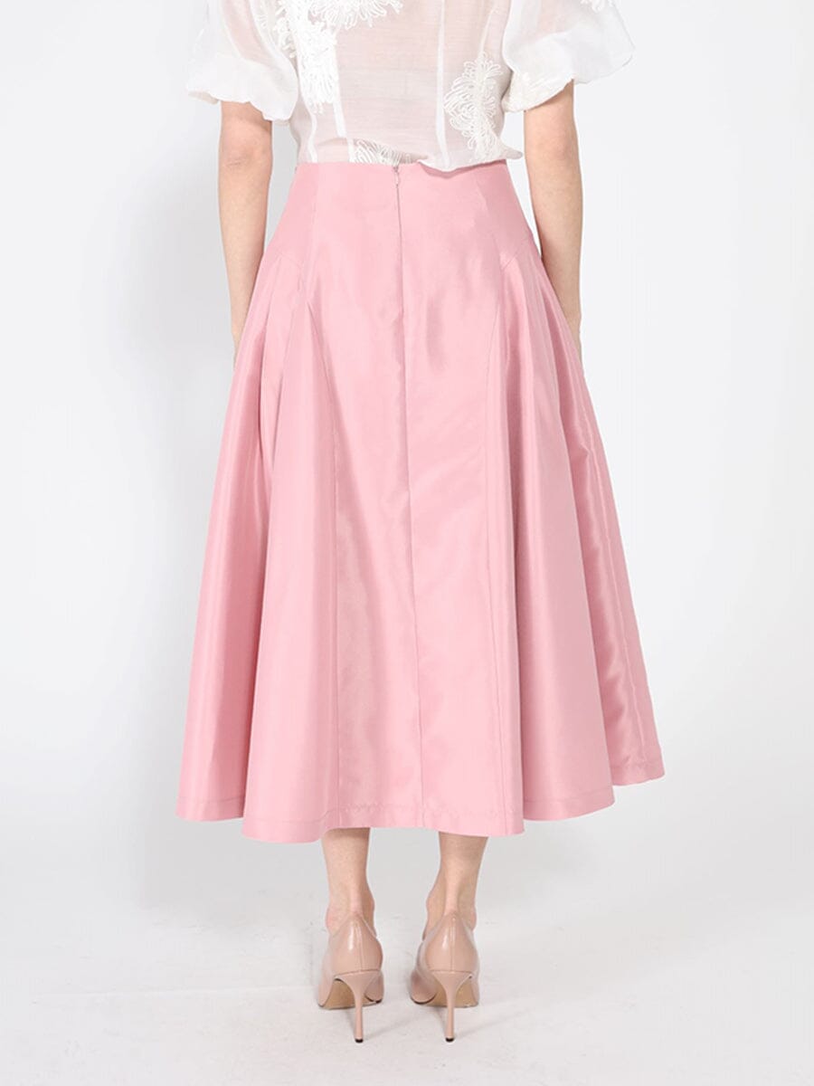 Gracia Fashion Women's Wide Width Skirt with Back Zipper