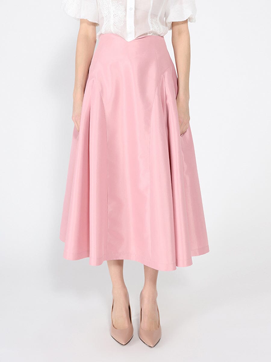 Gracia Fashion Women's Wide Width Skirt with Back Zipper